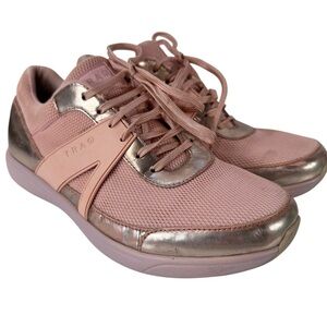 TRAQ by Alegria Qarma Rose Gold Walking Sneakers Womens 10 Athleisure Comfort